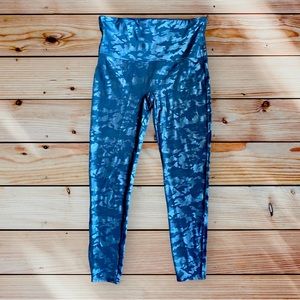 SPANX Blue Camouflage Leggings
